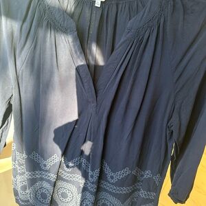 Crown & Ivy Navy Blouse